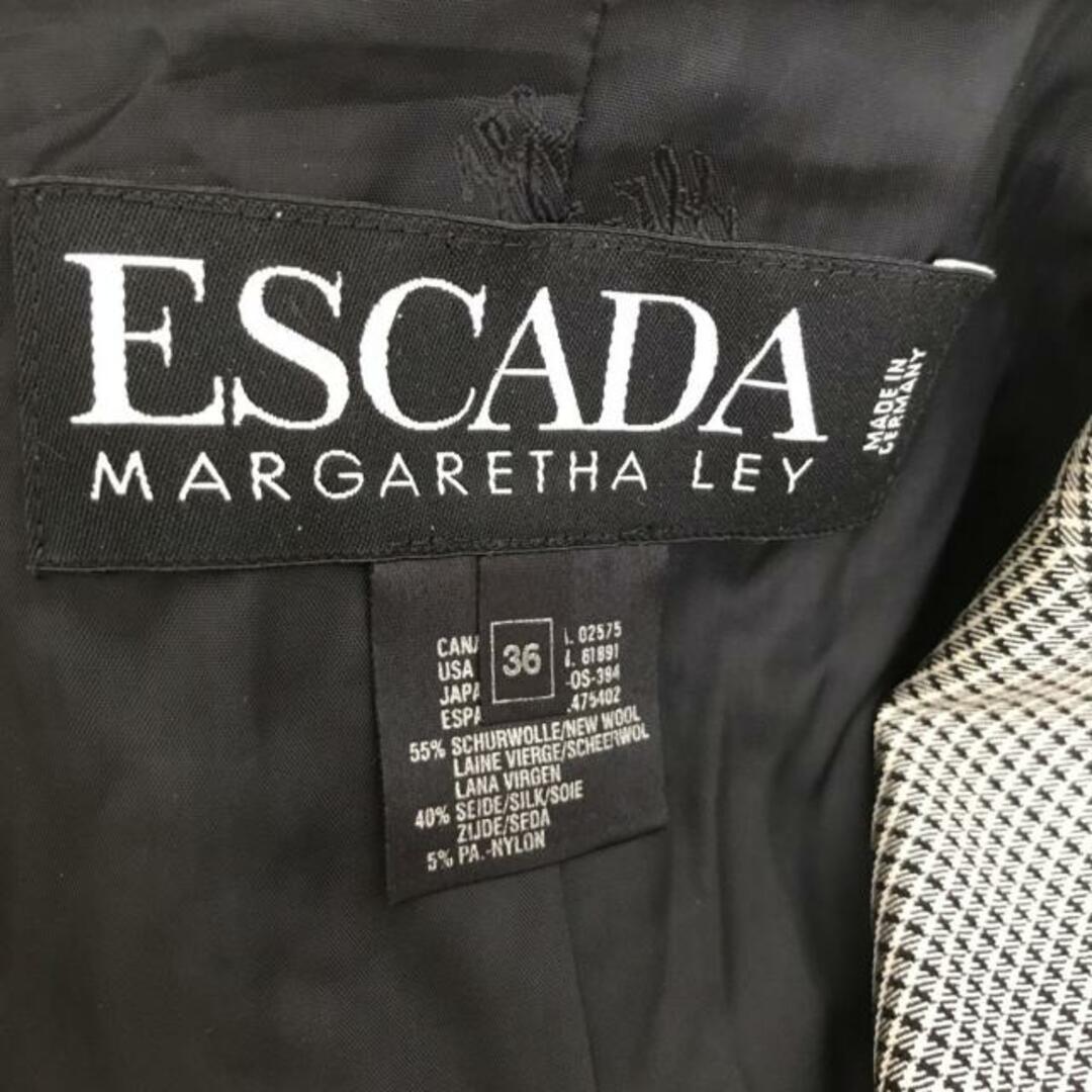 ESCADA(エスカーダ)のESCADA(エスカーダ) レディースパンツスーツ サイズ36 M レディース - アイボリー×黒 チェック柄 レディースのフォーマル/ドレス(スーツ)の商品写真