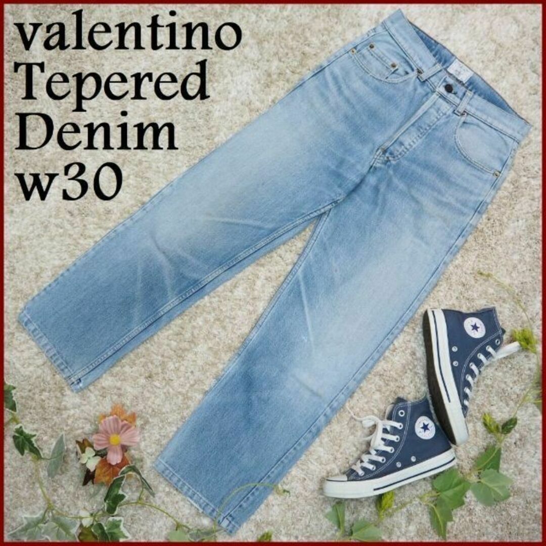 VALENTINO(ヴァレンティノ)のValentinoリラックス テーパード デニム パンツ w30ヴァレンティノ レディースのパンツ(デニム/ジーンズ)の商品写真