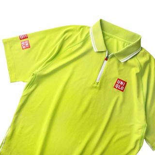 ユニクロ(UNIQLO)の希少 錦織圭 ユニクロ ドライEX ハーフジップ 半袖 ポロシャツ シャツ L(ウェア)