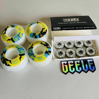 スケートボード　52mm 100Aハードウィール+ABEC11ベアリングセット(スケートボード)