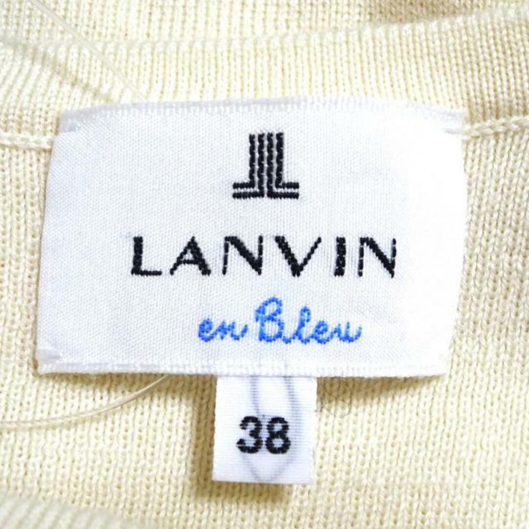 LANVIN en Bleu(ランバンオンブルー)のLANVIN en Bleu(ランバンオンブルー) 七分袖セーター サイズ38 M レディース美品  - アイボリー フリル レディースのトップス(ニット/セーター)の商品写真