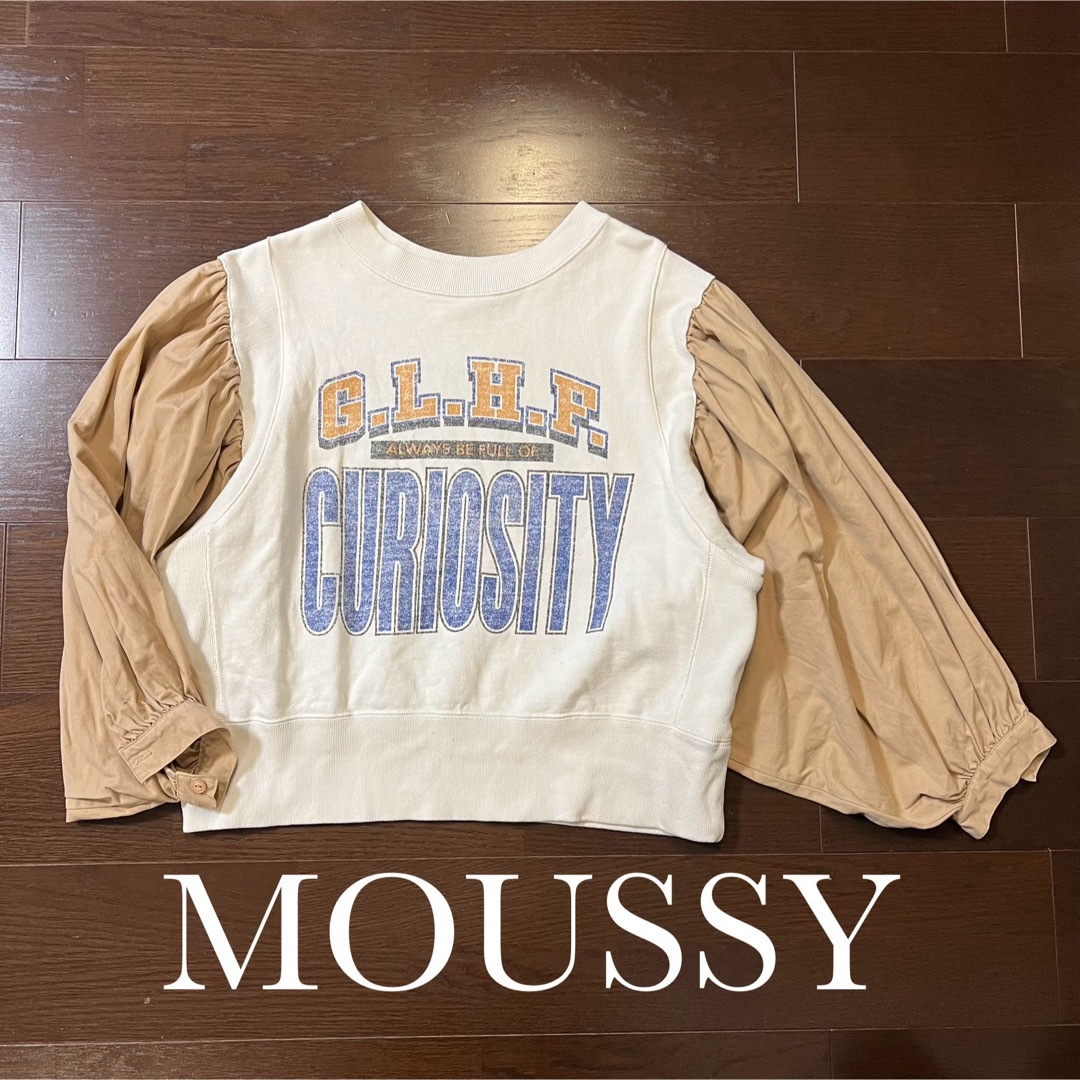 moussy(マウジー)のMOUSSY マウジー バルーンスリーブ スウェット トレーナー レディースのトップス(トレーナー/スウェット)の商品写真