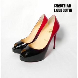 クリスチャンルブタン(Christian Louboutin)の美品 クリスチャンルブタン グラデーション エナメル オープントゥ パンプス(ハイヒール/パンプス)