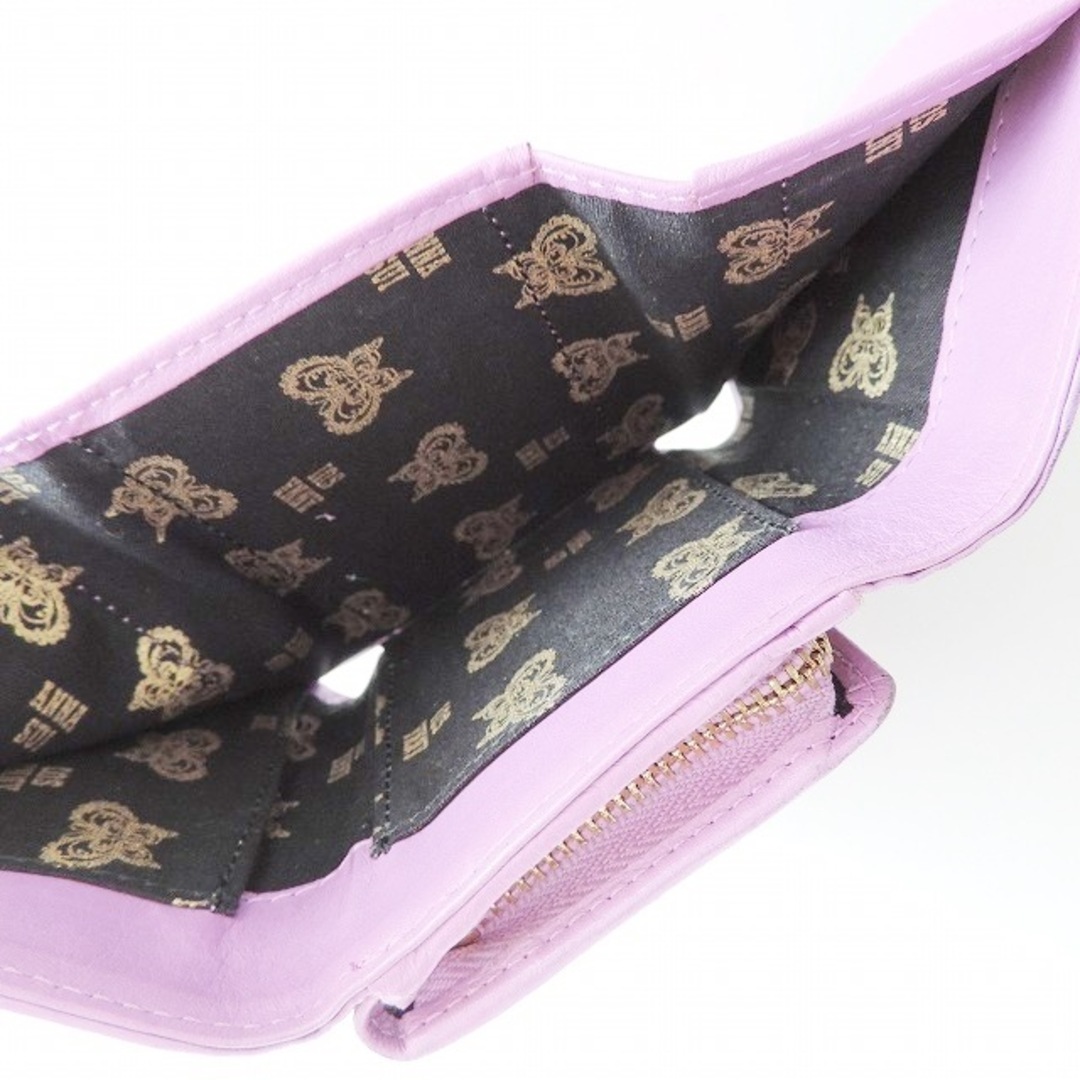 ANNA SUI(アナスイ)のANNA SUI(アナスイ) 3つ折り財布 - ピンク×パープル 刺繍 レザー レディースのファッション小物(財布)の商品写真
