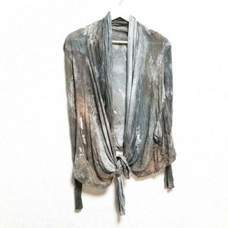 ヘルムートラング(HELMUT LANG)のHelmut Lang(ヘルムートラング) カーディガン サイズP M レディース - ダークグレー×ブラウン×マルチ 長袖(カーディガン)