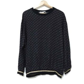 ステラマッカートニー(Stella McCartney)のstellamccartney(ステラマッカートニー) 長袖カットソー サイズ34 M レディース美品  - 黒×アイボリー×ブラウン(カットソー(長袖/七分))