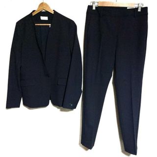 PLST - PLST リネンブレンド ストレッチ カラーレス ジャケット パンツ PLST - PLST リネンブレンド ストレッチ カラーレス ジャケット パンツ