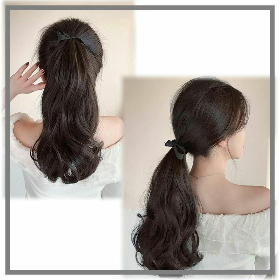 ポニーテール ウィッグ エクステ つけ毛 ヘアアレンジ 巻き髪 45cm LB1 レディースのウィッグ/エクステ(ロングカール)の商品写真