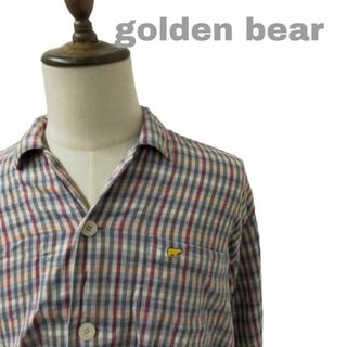 ゴールデンベア(Golden Bear)のGolden Bear ゴールデンベア ルームウェア チェック M 綿 刺繍(シャツ)