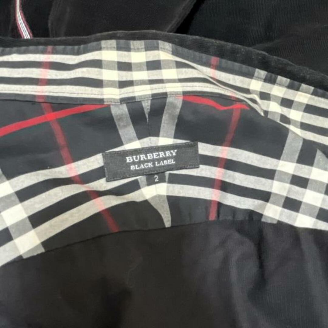 BURBERRY BLACK LABEL(バーバリーブラックレーベル)のBurberry Black Label(バーバリーブラックレーベル) 長袖シャツ サイズ2 M メンズ - 黒 コーデュロイ メンズのトップス(シャツ)の商品写真