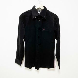 BURBERRY BLACK LABEL - Burberry Black Label(バーバリーブラックレーベル) 長袖シャツ サイズ2 M メンズ - 黒 コーデュロイ