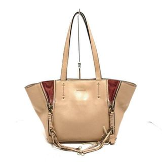 クロエ(Chloe)のChloe(クロエ) トートバッグ マイロ S272HEQG-B9A ベージュ×ボルドー レザー×スエード(トートバッグ)