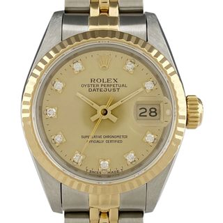 ロレックス(ROLEX)のロレックス デイトジャスト 10Pダイヤ 69173G 自動巻き レディース 【中古】(腕時計)