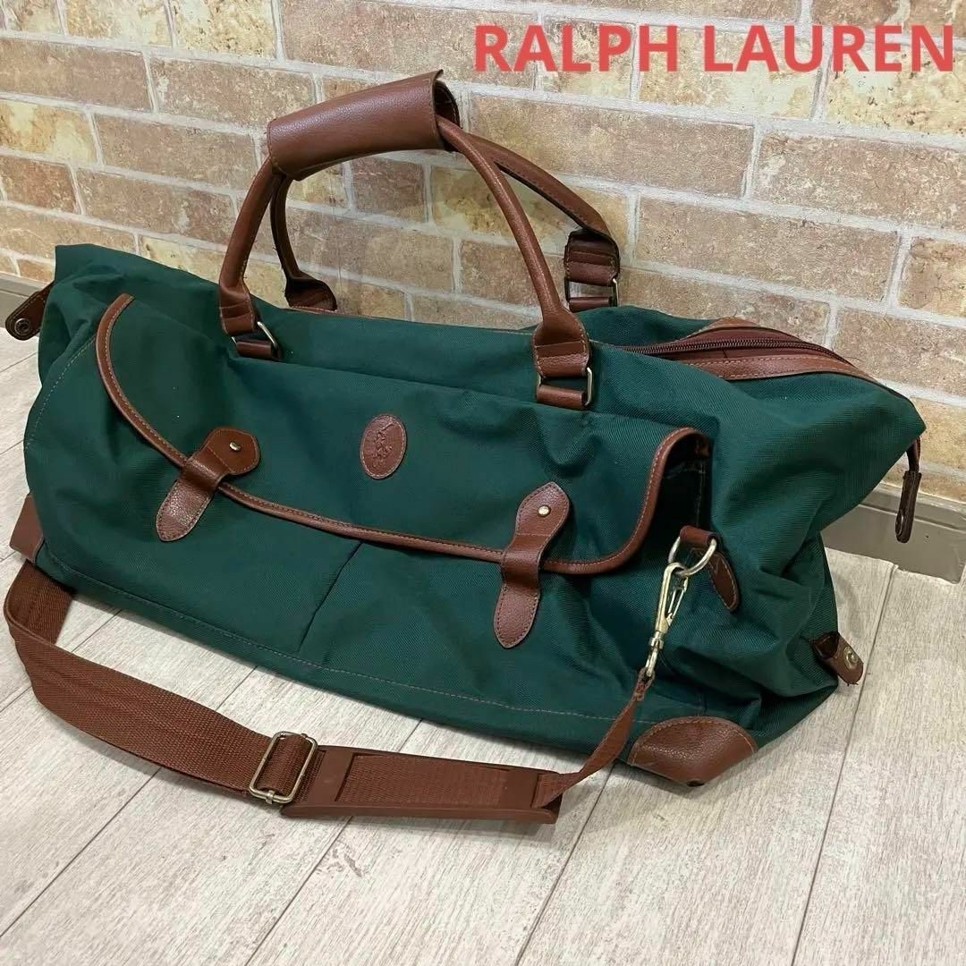 Ralph Lauren(ラルフローレン)のラルフローレン 大容量 2WAY ボストンバッグ キャンパス×本革レザー 軽量 メンズのバッグ(ボストンバッグ)の商品写真