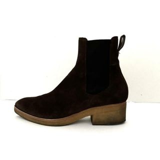 DRIES VAN NOTEN - DRIES VAN NOTEN(ドリスヴァンノッテン) ショートブーツ 38 1/2 レディース - ダークブラウン サイドゴア スエード