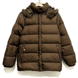 モンクレール(MONCLER)のMONCLER(モンクレール) ダウンジャケット サイズ0 XS レディース TISSU ブラウン 長袖/冬(ダウンジャケット)