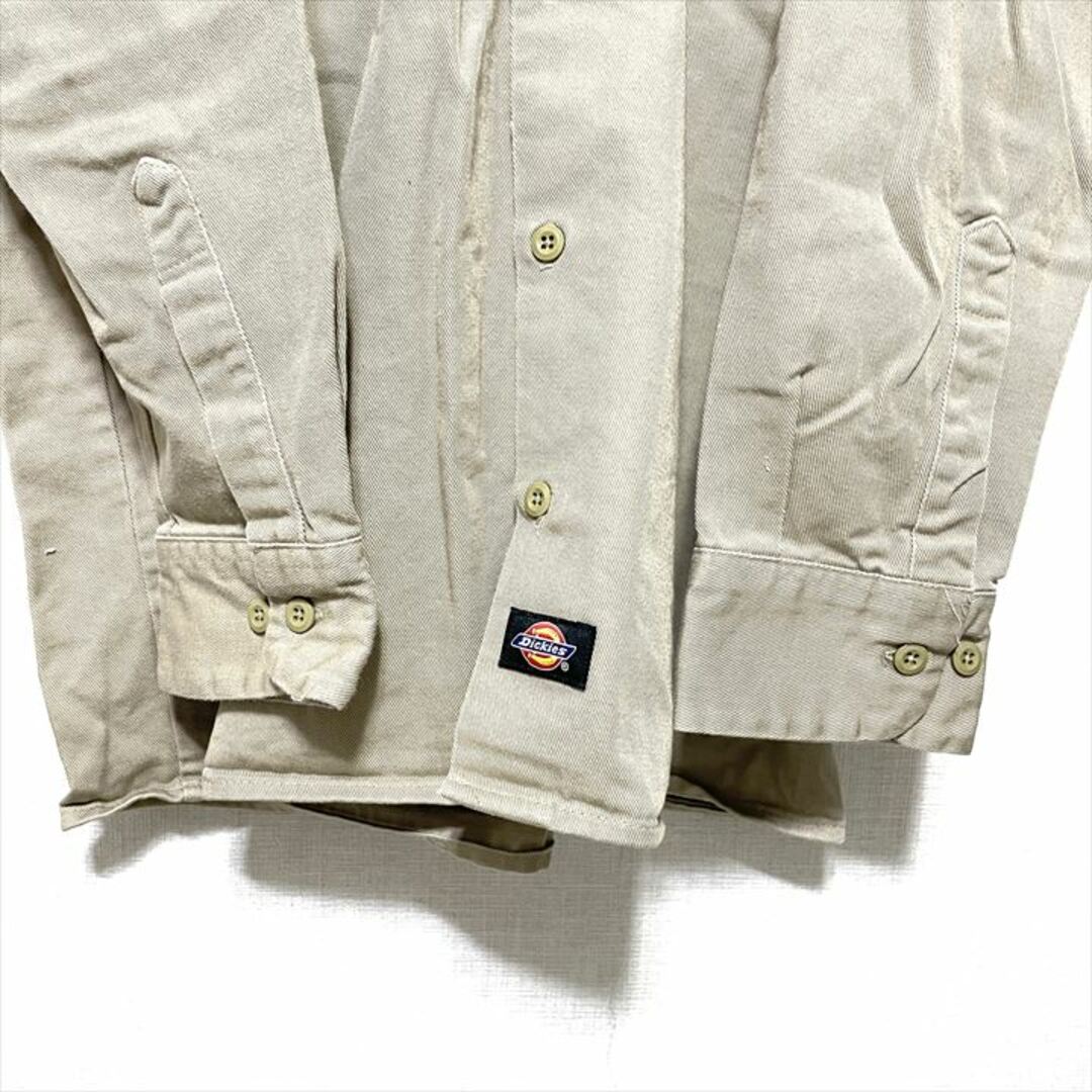 Dickies(ディッキーズ)の90s 古着 ディッキーズ ワークシャツ 刺繍ロゴ オーバーサイズ M  メンズのトップス(シャツ)の商品写真