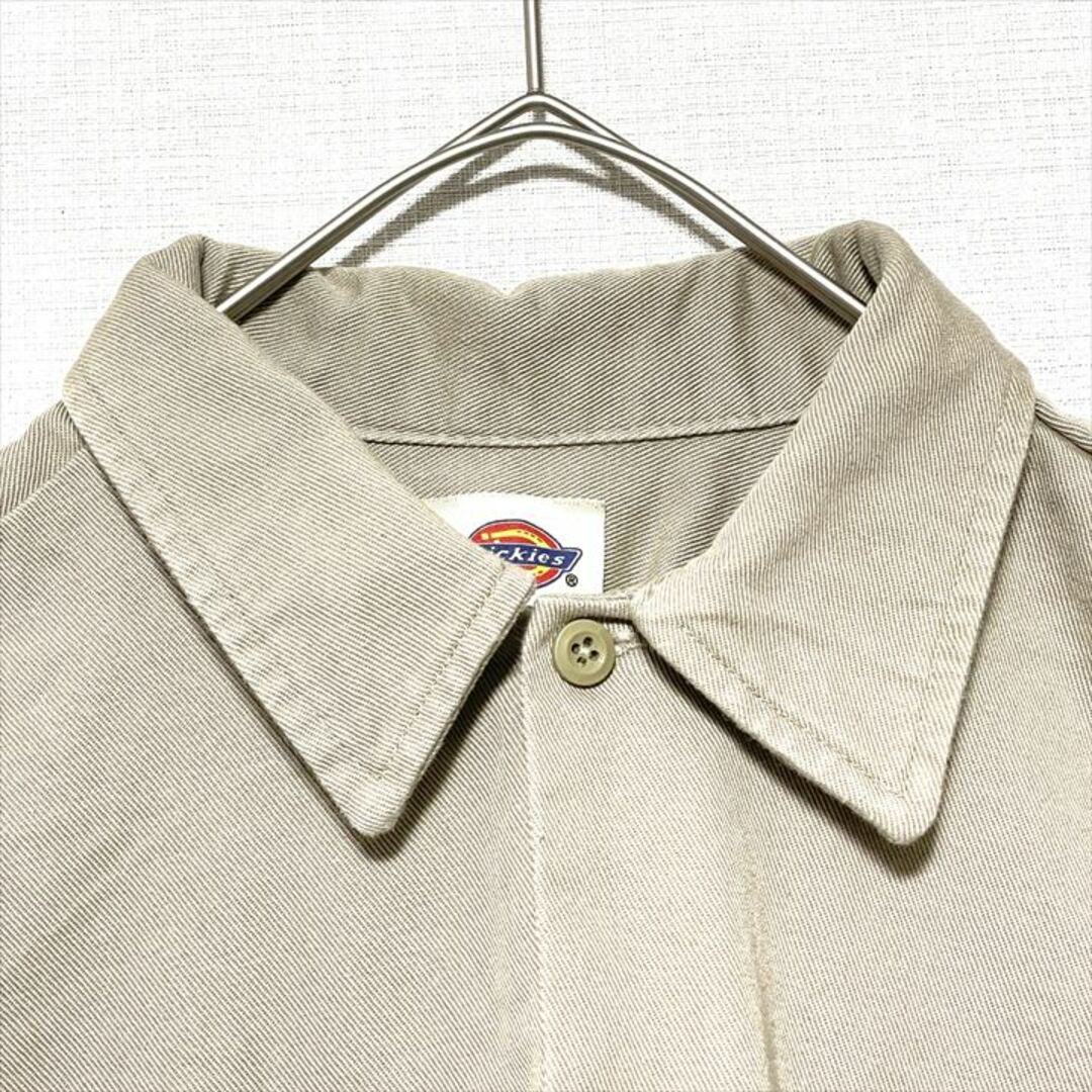Dickies(ディッキーズ)の90s 古着 ディッキーズ ワークシャツ 刺繍ロゴ オーバーサイズ M  メンズのトップス(シャツ)の商品写真