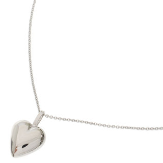 サンローラン(Saint Laurent)のSAINT LAURENT PARIS サンローランパリ 22AW heart pendant necklace in metal ハート ペンダント ネックレス シルバー レディース 696438(ネックレス)