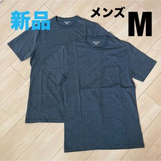 アマゾン(Amazon)のAmazon Essentials 2枚組 Tシャツ 半袖 メンズ　M グレー(Tシャツ/カットソー(半袖/袖なし))