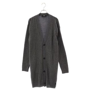 FENDI - FENDI フェンディ Stripe Long Cardigan FZC109 ボールチェーンストライプ ロングカーディガン グレー