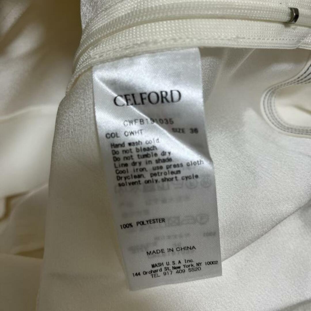 CELFORD(セルフォード)のCELFORD(セルフォード) 長袖カットソー サイズ36 S レディース美品  - アイボリー ステッチ レディースのトップス(カットソー(長袖/七分))の商品写真