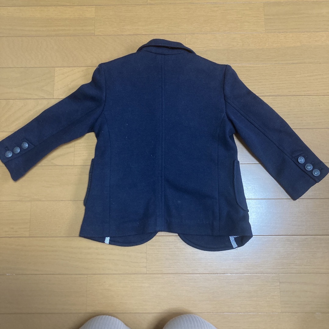 104size紺フォーマルジャケット キッズ/ベビー/マタニティのキッズ服男の子用(90cm~)(ジャケット/上着)の商品写真
