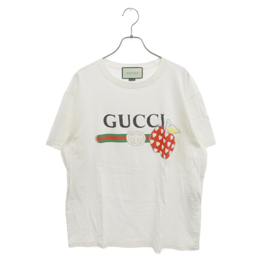 GUCCI グッチ アップル フロントロゴ半袖Tシャツ ホワイト/レッド 548334 XJDNC | フリマアプリ ラクマ GUCCI グッチ アップル フロントロゴ半袖Tシャツ ホワイト/レッド 548334 XJDNC | フリマアプリ ラクマ