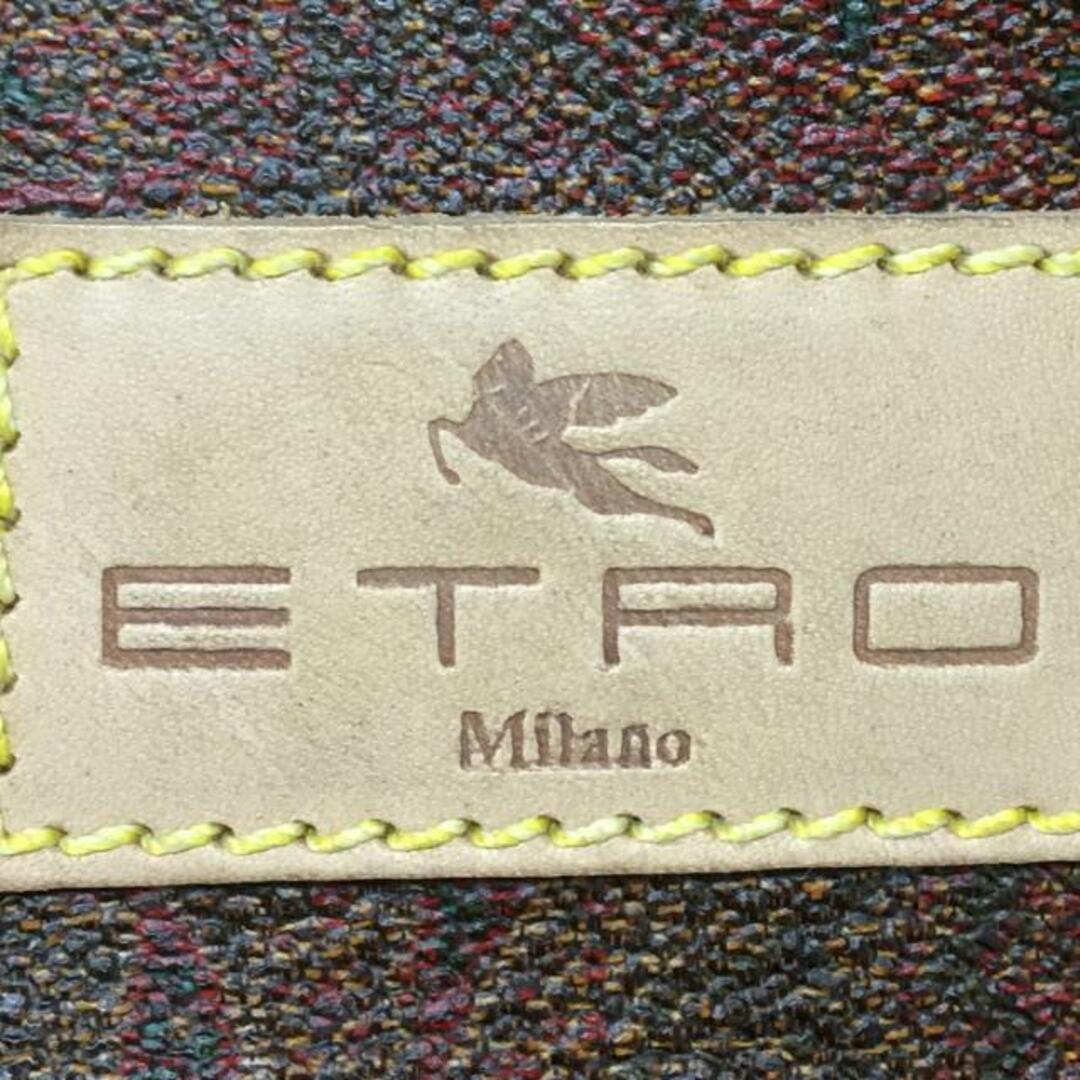 ETRO(エトロ)のETRO(エトロ) ボストンバッグ - ボルドー×ブラウン×マルチ ペイズリー柄/本体ロックなし PVC(塩化ビニール)×レザー レディースのバッグ(ボストンバッグ)の商品写真