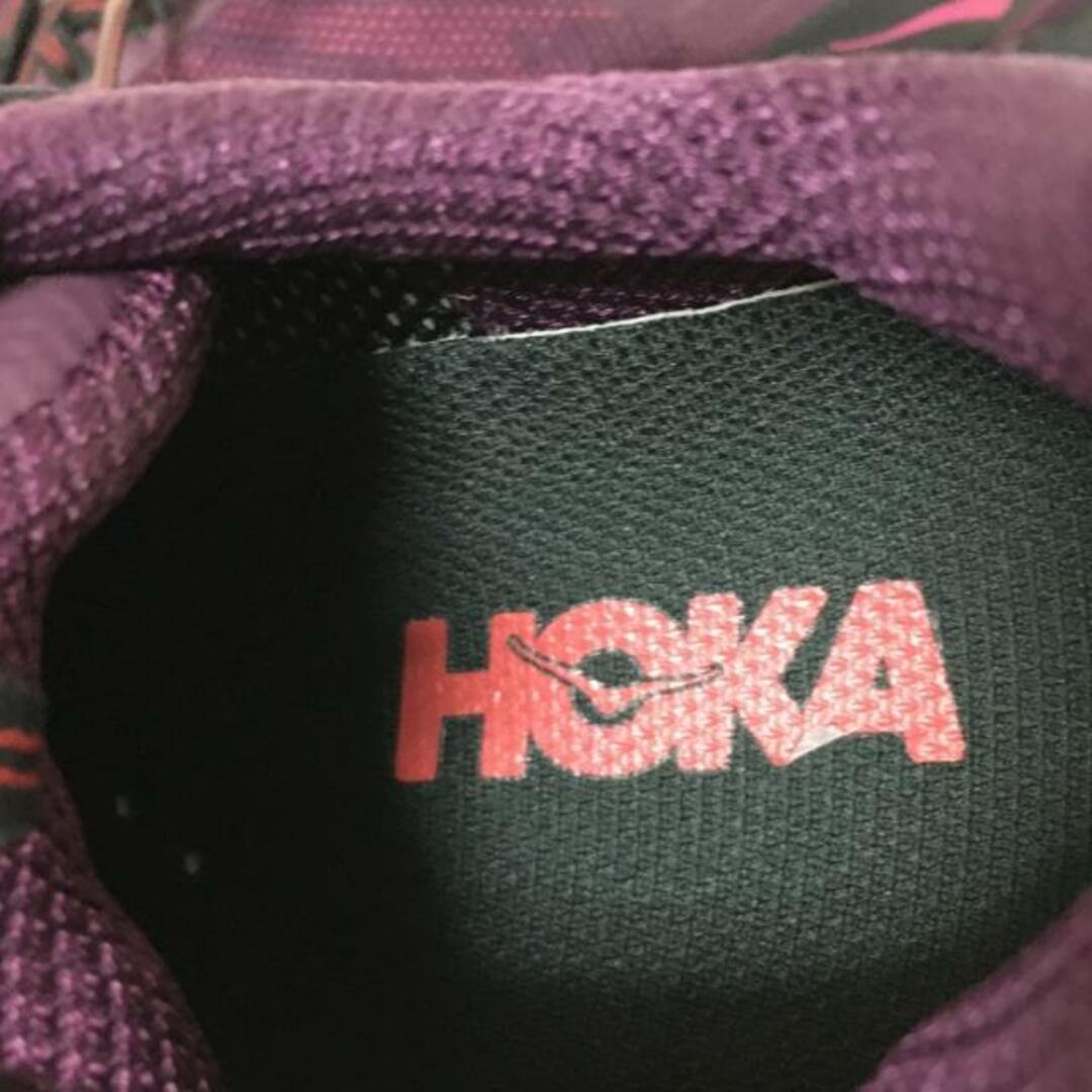 HOKAONEONE(ホカオネオネ) スニーカー 23 レディース - パープル×黒×レッド インソール取外し可 化学繊維 レディースの靴/シューズ(スニーカー)の商品写真