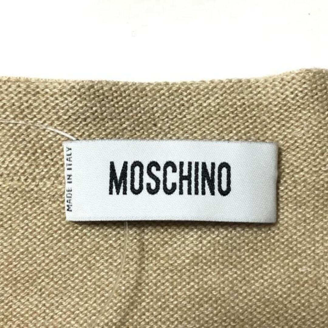 MOSCHINO(モスキーノ)のMOSCHINO(モスキーノ) カーディガン レディース美品  - ベージュ 長袖 レディースのトップス(カーディガン)の商品写真