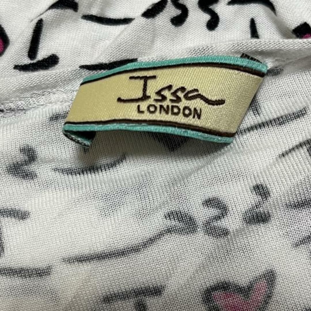 Issa London(イッサロンドン)のISSA(イッサロンドン) 半袖カットソー サイズXS レディース - アイボリー×黒×ピンク クルーネック/ハート レディースのトップス(カットソー(半袖/袖なし))の商品写真