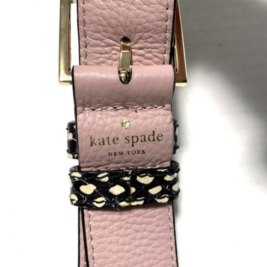 kate spade new york(ケイトスペードニューヨーク)のKate spade(ケイトスペード) ショルダーストラップ - 黒×アイボリー 型押し加工/タッセル エナメル（レザー） レディースのファッション小物(その他)の商品写真