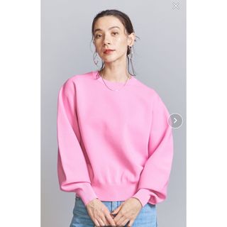 ビューティアンドユースユナイテッドアローズ(BEAUTY&YOUTH UNITED ARROWS)の⭐︎美品☆ビューティアンドユースミラノリブ ボリュームスリーブニットプルオーバー(カットソー(長袖/七分))