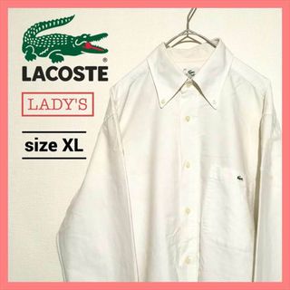 ラコステ(LACOSTE)の90s 古着 ラコステ BDシャツ 刺繍ロゴ ゆるダボ レディース XL(シャツ/ブラウス(長袖/七分))