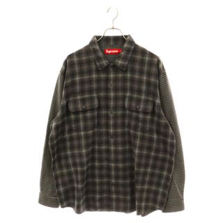 Supreme - SUPREME シュプリーム 23AW Houndstooth Plaid Flannel Shirt ハウンドトゥース プレイド フランネル長袖シャツ ブラック