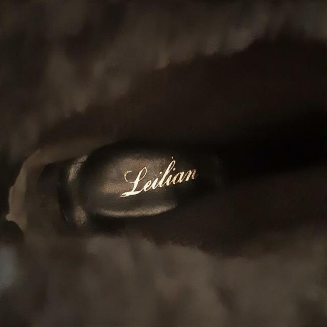 leilian(レリアン)のLeilian(レリアン) ショートブーツ 24 EE レディース - 黒 レザー×ファー レディースの靴/シューズ(ブーツ)の商品写真
