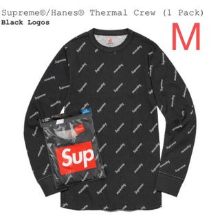 シュプリーム(Supreme)の【M】Supreme/Hanes Thermal Crew Black(Tシャツ/カットソー(七分/長袖))