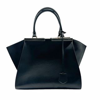 フェンディ(FENDI)のフェンディ FENDI ハンドバッグ ショルダーバッグ トロワジュール レザー ブラック レディース 8BH279-1A5 送料無料【中古】 z0376(ハンドバッグ)