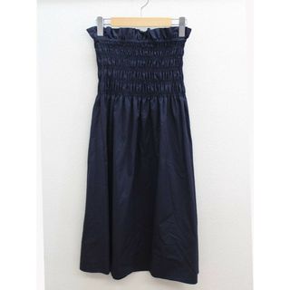 ザラ(ZARA)の‡ZARA/ザラ‡ベアトップワンピース/膝丈 ネイビー/紺 レディース XS 【中古】夏 107022 onepi(その他)