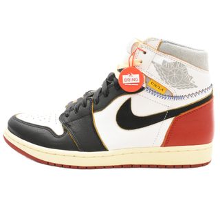 ナイキ(NIKE)のNIKE ナイキ UNION AIR JORDAN 1 RETRO HI NRG / UN BV1300‐106 ユニオン エアジョーダン1 レトロ ハイカットスニーカー ホワイト/レッド US9.5/27.5cm(スニーカー)