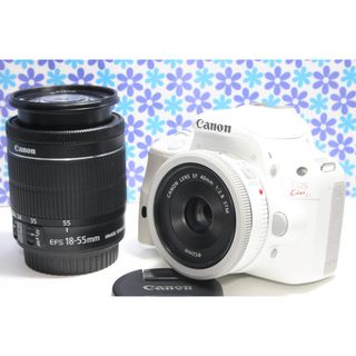 キヤノン(Canon)の極美品★Canon EOS kiss X7 ダブルレンズキット★ホワイトカラー★(デジタル一眼)