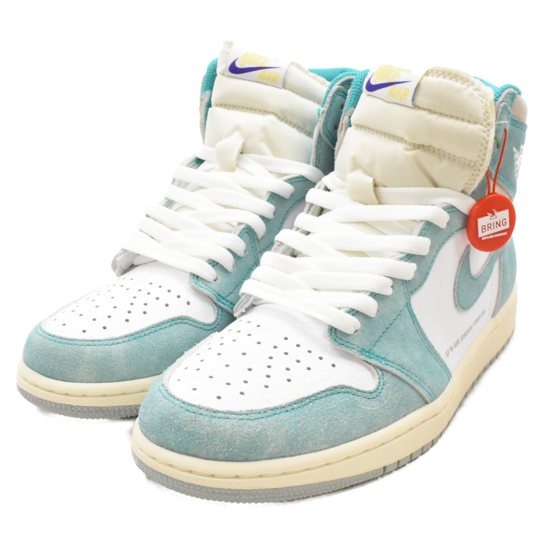 NIKE(ナイキ)のNIKE ナイキ AIR JORDAN 1 RETRO HIGH OG TURBO GREEN 555088-311 エアジョーダン1 ターボグリーン ハイカットスニーカー ライトブルー/ホワイト US9.5/27.5cm メンズの靴/シューズ(スニーカー)の商品写真