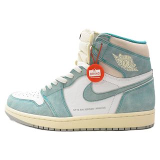 ナイキ(NIKE)のNIKE ナイキ AIR JORDAN 1 RETRO HIGH OG TURBO GREEN 555088-311 エアジョーダン1 ターボグリーン ハイカットスニーカー ライトブルー/ホワイト US9.5/27.5cm(スニーカー)