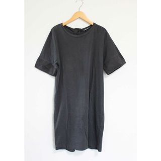 ザラ(ZARA)の●ZARA/ザラ●バックボタンワンピース/ラウンドネック/半袖/膝丈 グレー レディース S【中古】夏 824032 onepi(その他)