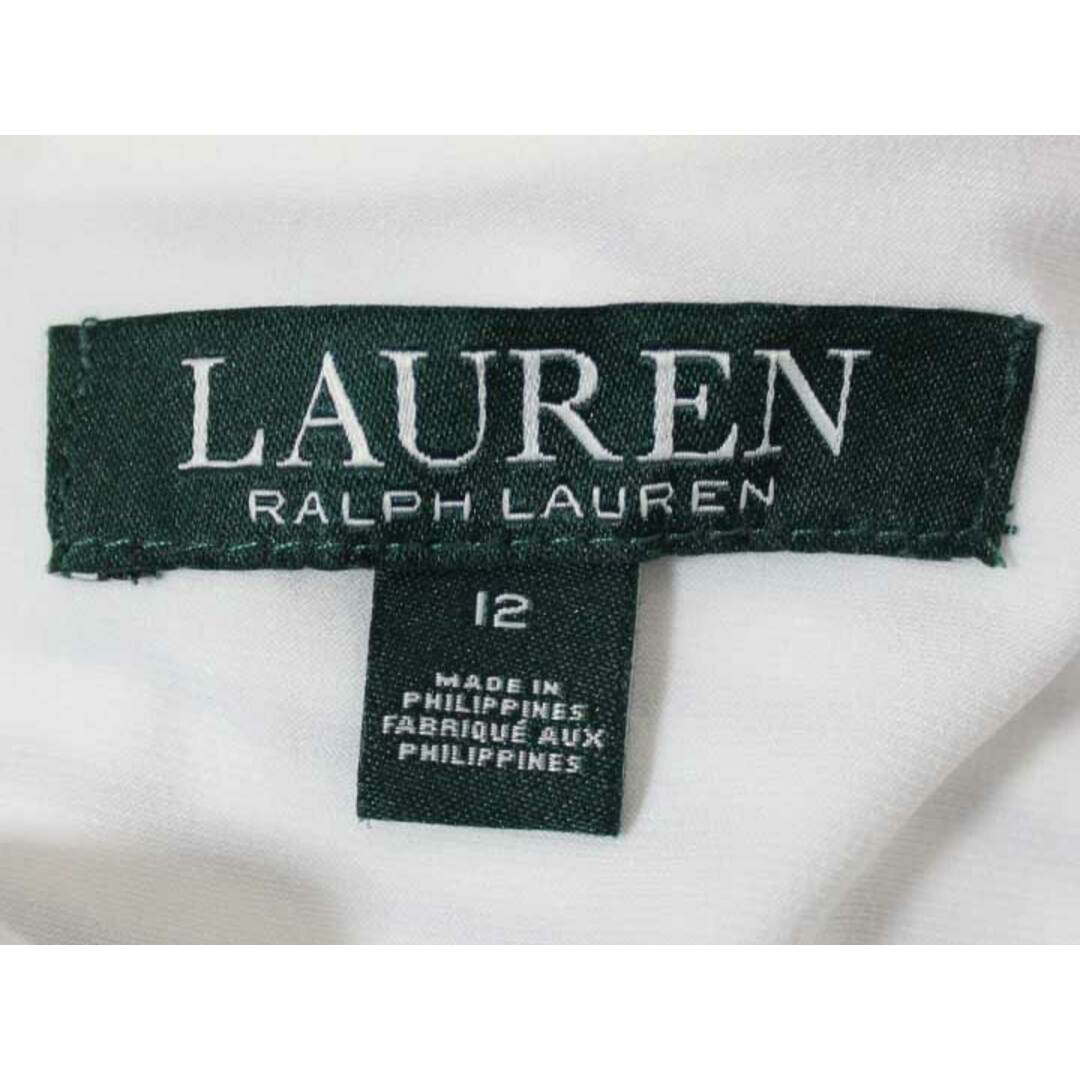 Ralph Lauren(ラルフローレン)の☆RALPH LAUREN/ラルフローレン☆ストライプフレアワンピース/ラウンドネック/ノースリーブ/ミモレ丈 ネイビー×ホワイト/紺×白 レディース 12【中古】夏 414032 onepi レディースのワンピース(その他)の商品写真