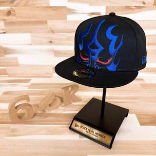 ニューエラー(NEW ERA)のレア【ニューエラ×松竹】限定コラボ 歌舞伎 キャップ 面 和柄 伝統芸能 黒×青(キャップ)