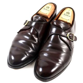 Alden - 良品○ALDEN オールデン 954 コードバン モンクストラップ シューツリー付き ビジネスシューズ/レザーシューズ ブラウン 9 EEE USA製 メンズ