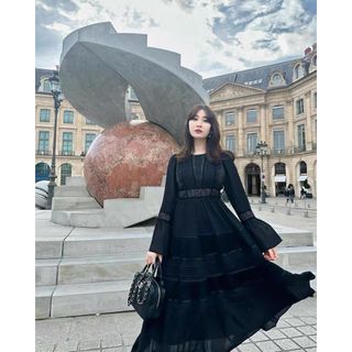 Her lip to - herlipto orangerie dot long dressの通販 by ma shop Her lip to - herlipto orangerie dot long dressの通販 by ma shop