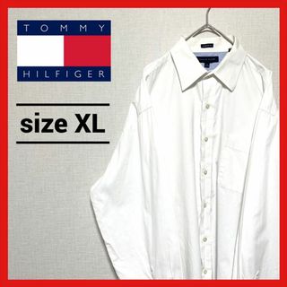 トミーヒルフィガー(TOMMY HILFIGER)の90s 古着 トミーヒルフィガー BDシャツ オーバーサイズ ゆるダボ XL (シャツ)